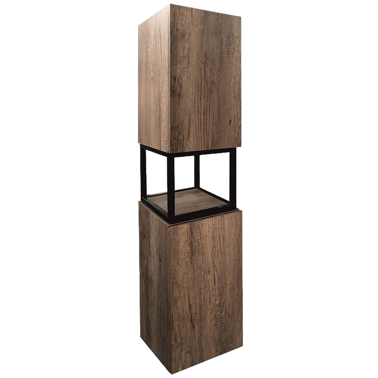 Колона за баня 300х300х1250мм с 2 вратички и рафт, материал – MDF